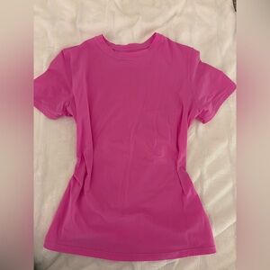 Skims Pink Cotton Jersey Top